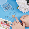 Unicraftale DIY Half Round Blank Dome Ring Making Kit DIY-UN0004-02-4