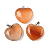 Natural Red Agate Pendants G-A249-04B-04P-1