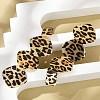 Leopard Print Alloy Dangle Stud Earrings EJEW-K304-01B-G-2