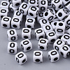 White Opaque Acrylic Beads LS-X-MACR-R869-02O-1