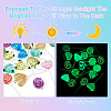 12pcs 3 styles Luminous Transparent Resin Cartoon Big Pendants CRES-TA0001-41-5