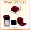 Plastic Cover with Velvet Brooch Packing Boxes VBOX-WH0012-06C-2