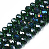 Electroplate Glass Beads Strands EGLA-A034-T8mm-B28-4