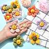 10Pcs 5 Colors Sunflower Cotton Pins JEWB-CJ0001-71-4