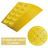 15 Sheets Gold Foil Paper Picture Stickers STIC-WH0025-001-3