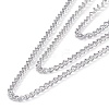 Aluminium Twisted Chain 3 Layer Necklaces NJEW-JN03269-2