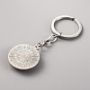Glass Keychain KEYC-WH0024-18P-04-2