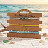 Summer Beach Style Adjustable Synthetic Green Turquoise Imperial Stone Beaded Bracelet Set UQ9789-2-4
