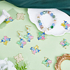 24Pcs 4 Colors Golden Plated Alloy Enamel Pendants ENAM-SC0004-55-4