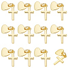 12PCS Brass Pendants KK-BC0014-40G-1