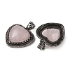 Natural Rose Quartz Pendants G-A095-01AS-02-2