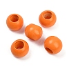 Spray Painted Wood European Beads WOOD-F017-05A-1