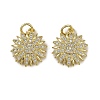 Brass Micro Pave Cubic Zirconia Pendants KK-I358-063G-G-1