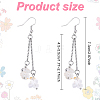 5Pair Brass Dangle Earring EJEW-YW00001-01-3