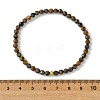 Natural Gemstone & Brass Beaded Stretch Bracelets for Women Men BJEW-JB13942-5