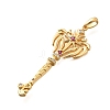 Brass Micro Pave Cubic Zirconia Big Pendants X1-KK-B147-04G-08-2