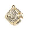 Alloy Rhinestone Pendants PALLOY-P313-12B-G-1