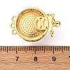 Brass Micro Pave Clear Cubic Zirconia Box Clasps KK-D378-13G-3