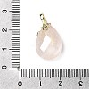 Natural Rose Quartz Faceted Teardrop Pendants KK-D021-03D-G-3
