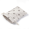 Polycotton(Polyester Cotton) Packing Pouches Drawstring Bags ABAG-S004-04A-10x14-3