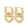 Ion Plating(IP) 304 Stainless Steel Hoop Earrings for Women EJEW-P279-28G-1