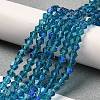 Transparent Electroplate Glass Beads Strands EGLA-A039-T2mm-L01-4