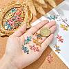 30Pcs 6 Colors Alloy Enamel Pendants ENAM-CJ0004-80-4