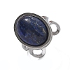 Oval Natural Gemstone Finger Rings RJEW-M062-02P-18-3