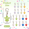 18Pcs 9 Colors Star Acrylic Pendant Locking Stitch Markers HJEW-AB00636-2