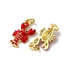 Brass Micro Pave Cubic Zirconia Pendants KK-F911-19G-02-2