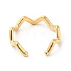 Ion Plating(IP) 304 Stainless Steel Wave Open Cuff Ring for Women X-RJEW-I085-13P-01-3