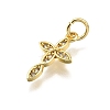 Brass Micro Pave Cubic Zirconia Pendants KK-Z100-41G-03-2