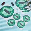4 Pairs 2 Styles Eye PVC Headlight Car Sticker AJEW-HY0002-38B-4