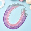 3MM Gradient Color Glass Seed Beaded Choker Necklaces for Women NJEW-JN05877-1