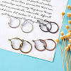 Brass Hoop Earrings KK-CD0001-10-5