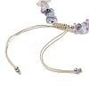 Natural Fluorite Chip Nylon Braided Beaded Bracelet Making AJEW-JB01296-08-3