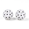 Handmade Polymer Clay Rhinestone with Resin Daisy Flower CLAY-T022-02B-3