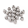 Non-Tarnish 304 Stainless Steel Round Beads STAS-F285-01P-1