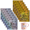 12 Sheets 2 Colors Paper Self-Adhesive Stickers DIY-GA0009-64-1