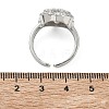 Brass Micro Pave Cubic Zirconia Cuff Open Rings RJEW-C163-03A-P-5
