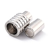 304 Stainless Steel Magnetic Clasps with Glue-in Ends STAS-M290-02P-3