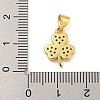 Rack Plating Brass Pave Cubic Zirconia Charms KK-G513-12G-3