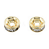 Brass Pave Clear Cubic Zirconia Beads KK-N259-39A-01-3