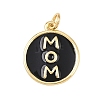 Mother's Day Brass Enamel Pendants KK-L251-02G-C-2