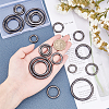 20Pcs 5 Style Alloy Spring Gate Ring PALLOY-PH0001-72B-6
