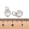 Valentine's Day Brass Micro Pave Clear Cubic Zirconia Charms KK-H292-52A-P-3