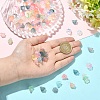 120Pcs 12 Colors Frosted Glass Bead Cap FGLA-YW0001-04-5