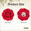 4Pcs Cloth Art Camelia Brooch Pins JEWB-CN0001-03C-2