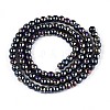 Electroplate Opaque Glass Beads Strands GLAA-T032-P4mm-AB01-2