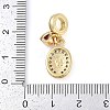 Rack Plating Brass Cubic Zirconia European Dangle Charms KK-P287-30G-3